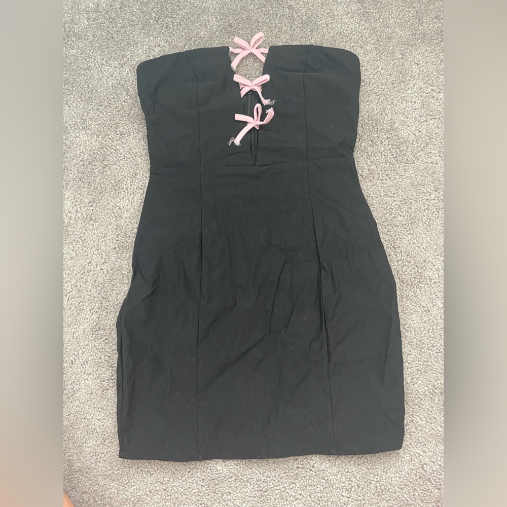 motel rocks black mini dress